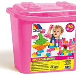 Boite de Blocs 90 Pcs Rose - Molto-25119
