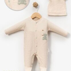 Grenouillère Bébé avec Bonnet Assorti - Confort Qualité Premium