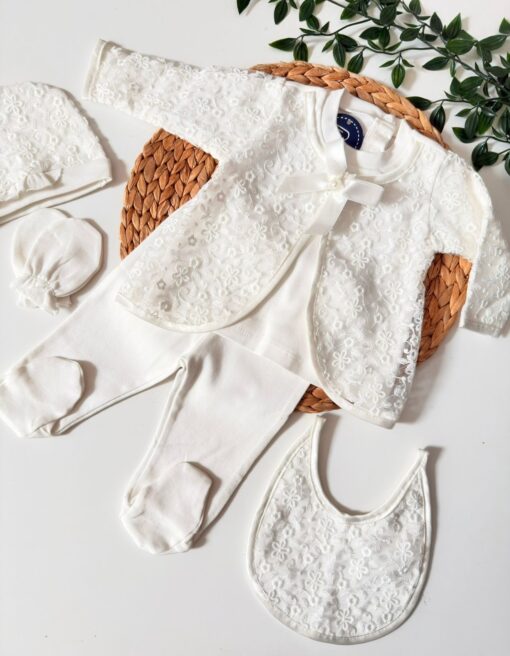 allobebe-pack naissance Baptême Bébé Fille Dentelle – Set Complet