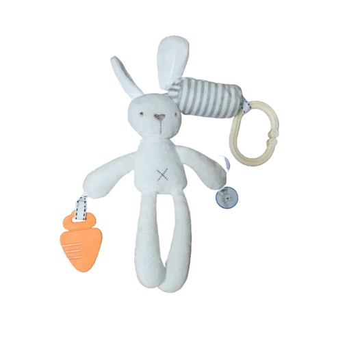 Hochet bébé - Hochet en bois, peluche lapin bleue - Kaloo Hochet bébé - Hochet en bois, peluche lapin bleue - Kaloo