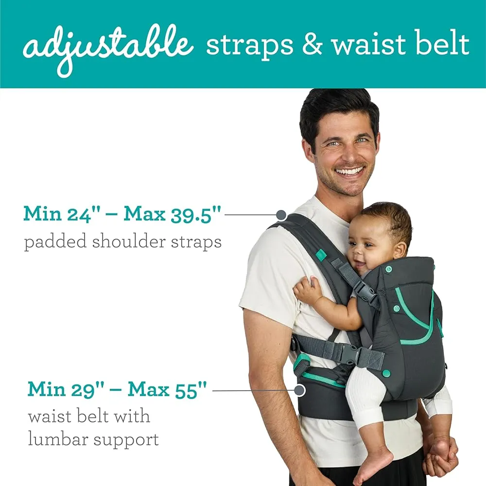 Porte-bébé Infantino Carry On Active bretelles rembourrées ceinture lombaire gris