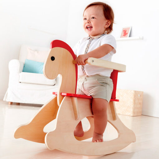 Hape - Cheval à bascule en bois- Eurekakids-0