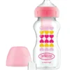 Biberon 2en1 270ml Cole large Rose 6M+ sippy+tétine L3 - Dr. Brown's