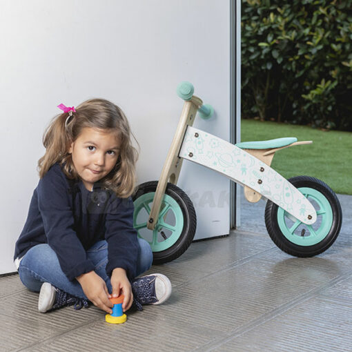 Draisienne en bois Bleue- Eurekakids-0