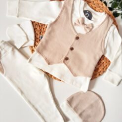 Pack Naissance 5 pcs gilet Smoking – Pour Célébrer l'Arrivée de Bébé