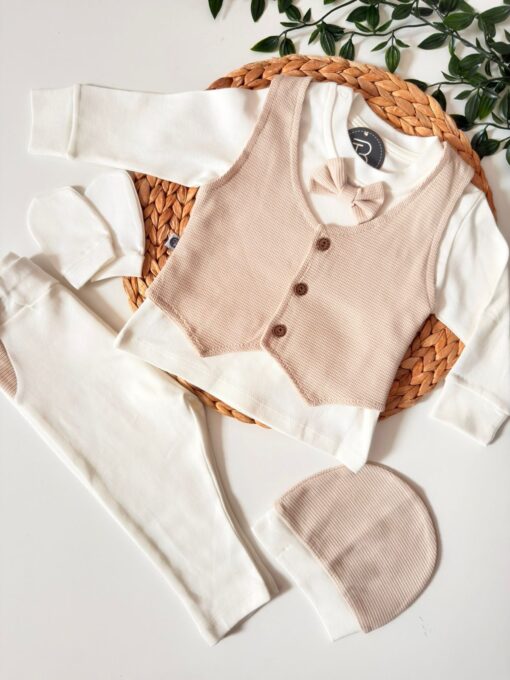Pack Naissance 5 pcs gilet Smoking – Pour Célébrer l'Arrivée de Bébé