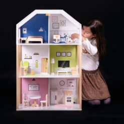 Maison de poupée & Bibliothèque 2en1- Eurekakids-24921