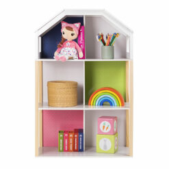 Maison de poupée & Bibliothèque 2en1- Eurekakids-24922