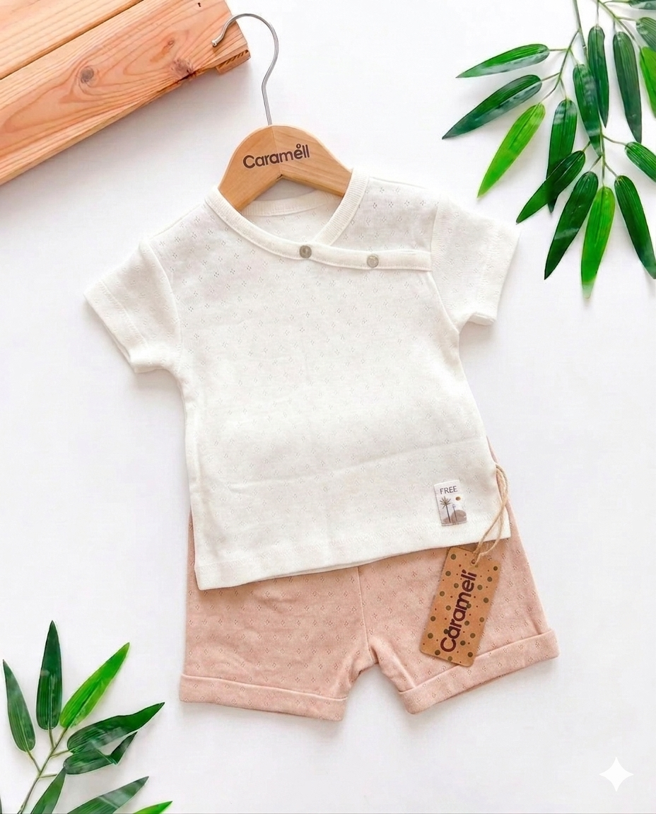 t-shirt short bébé douceur coton organique