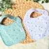 Lot de 2 Bavoirs Velcro vert 100% Coton - Interbaby