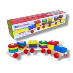 Jouet en bois Train Montessori Utilisation intérieure - Pour enfants de 3 à 5 ans