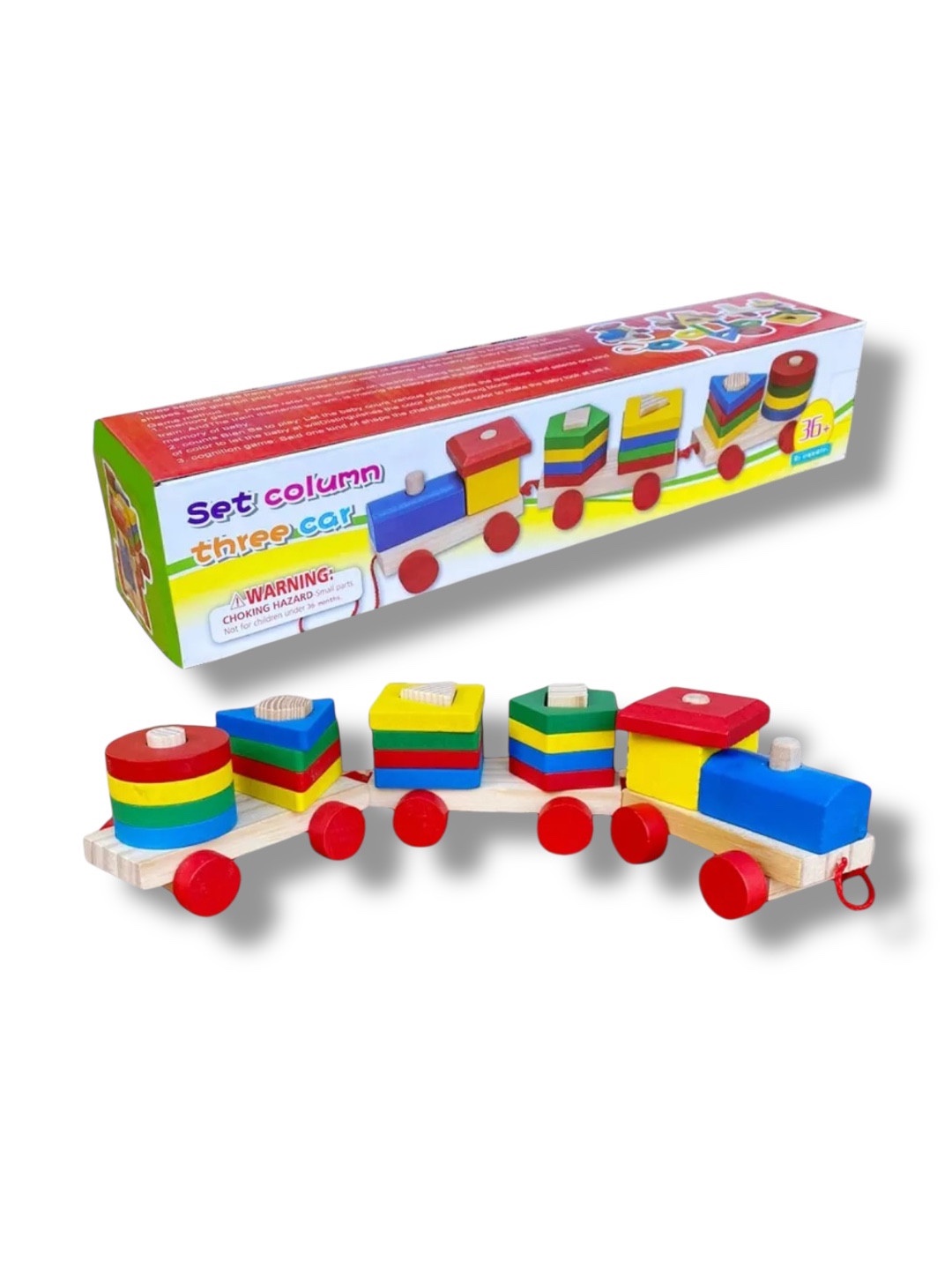 Jouet en bois Train Montessori Utilisation intérieure - Pour enfants de 3 à 5 ans
