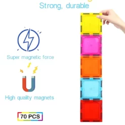 Blocs de Construction Magnétiques 70 Pcs