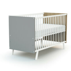 Lit carnaval Hêtre gris 60x120 -25217