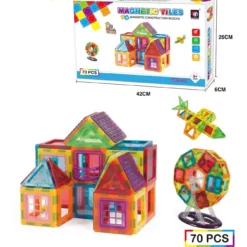 Blocs de Construction Magnétiques 70 Pcs