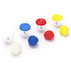 4 pots de pâte à modeler (rouge/jaune/bleu/blanc)- Eurekakids-25054