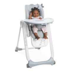Chaise Haute Polly2Start Gris Acier - Chicco-25245