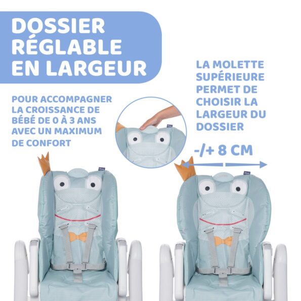 Chaise Haute Polly2Start Bleu Froggy – Chicco-25261