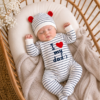 Grenouillère Bébé I Love My Dad Coton Pur – Douceur Naturelle et Ouverture Facile