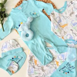 Pack Naissance 8 Pièces Motif Dinosaure