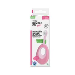 Brosse à Dents Rose Pour Bébés à Base de Plantes - The Humble Co