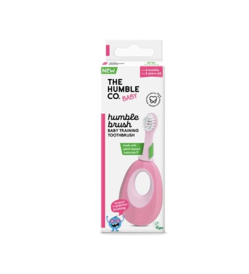 Brosse à Dents Rose Pour Bébés à Base de Plantes - The Humble Co