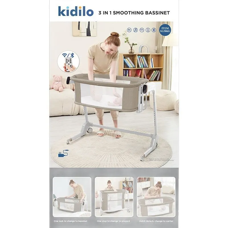 Lit cododo, Next to Me 02 niveau avec balançoire électrique – Kidilo