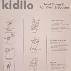 Chaise haute Balançelle automatique Booster 3in1 pour bébé RC – Kidilo