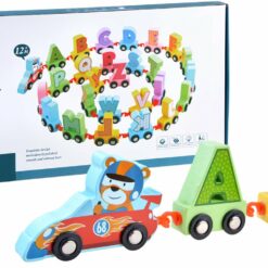 Voiturette et alphabets en bois -25791