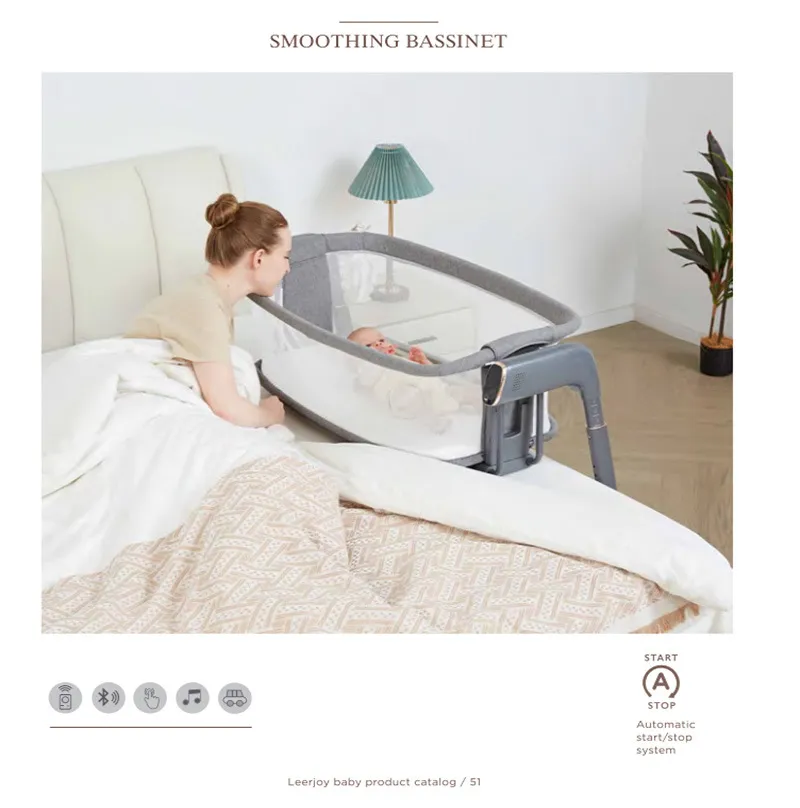 Lit cododo, Next to Me 02 niveau avec balançoire électrique – Kidilo