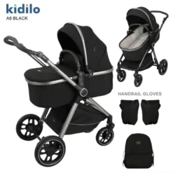 Pack Poussette A8+C Pour Bebe – Kidilo noir