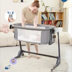 Lit cododo, Next to Me 02 niveau avec balançoire électrique – Kidilo