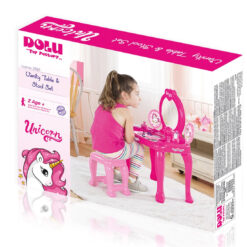 Coiffeuse de maquillage à pieds Licorne - Dolu-25517