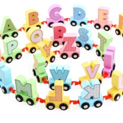Voiturette et alphabets en bois -25790