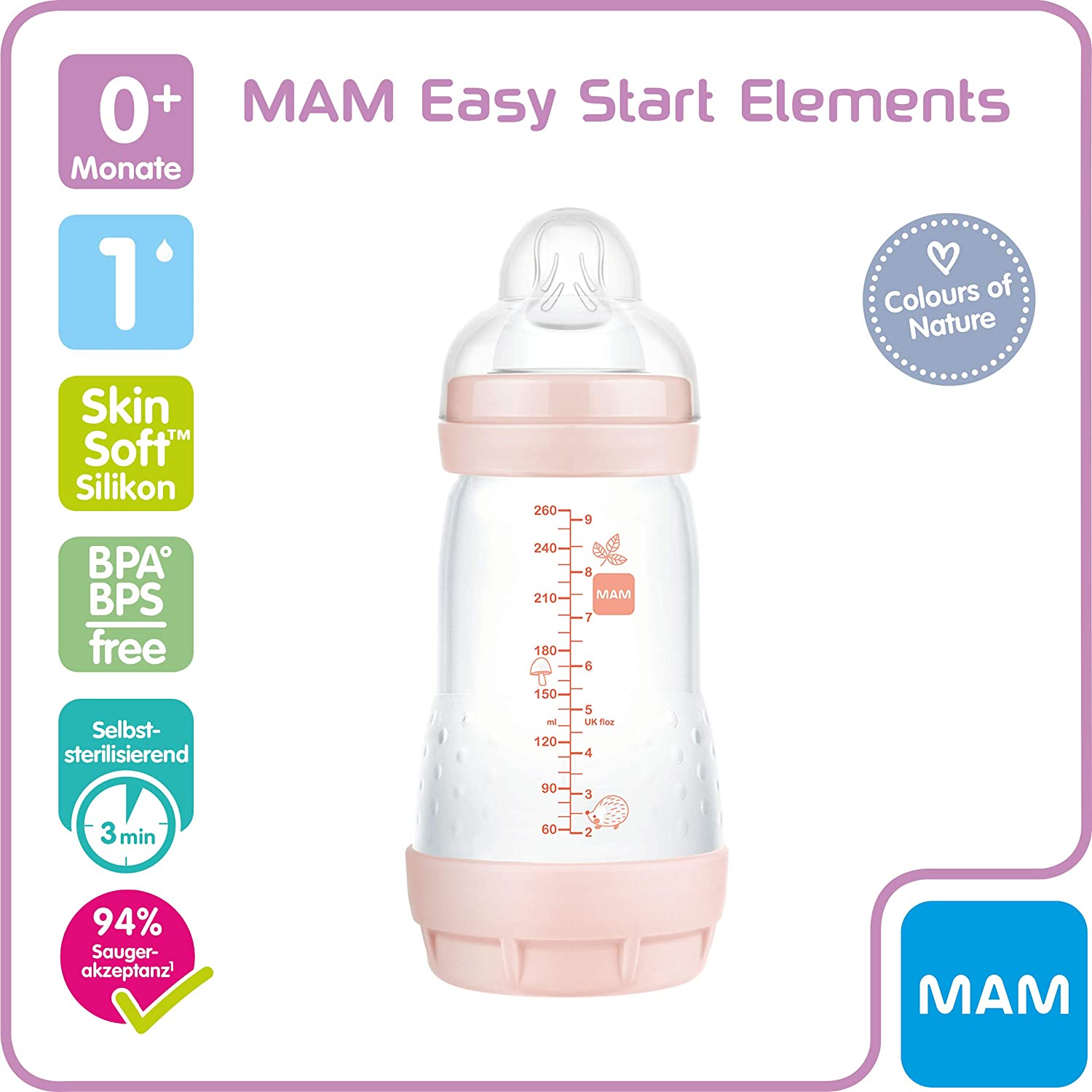 Biberon Easy Start anti-colique Mam 260ml - Allobebe Maroc