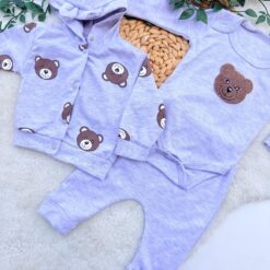 Ensemble Jogging Bébé 3 pcs Matières Naturelles - Petit Ours