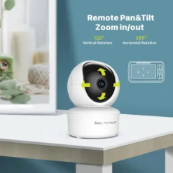 Babyphone Vidéo + Écran + vision nocturne + surveillance de la température + Rotation - SM650