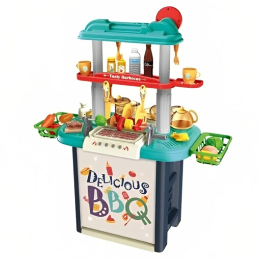 Chariot Barbecue 61 pcs Jouet Interactif pour Enfants