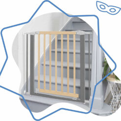Barrière De Sécurité 72.5 à 88 cm  holz/stahl + Rallonge- Osann