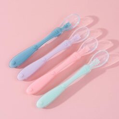 Cuillère Bébé en Silicone Souple Sans BPA – dés 4mois