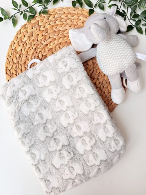 Couverture elephanto 75x100cm - Doudou Musical Vibrant Offert