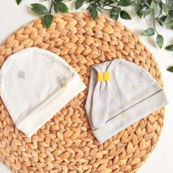 Lot de 2 Bonnets pour bébé à nœud hyper mignons