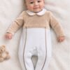 Grenouillère Bébé en Velours de Coton Ultra - Doux avec Ouverture Facile