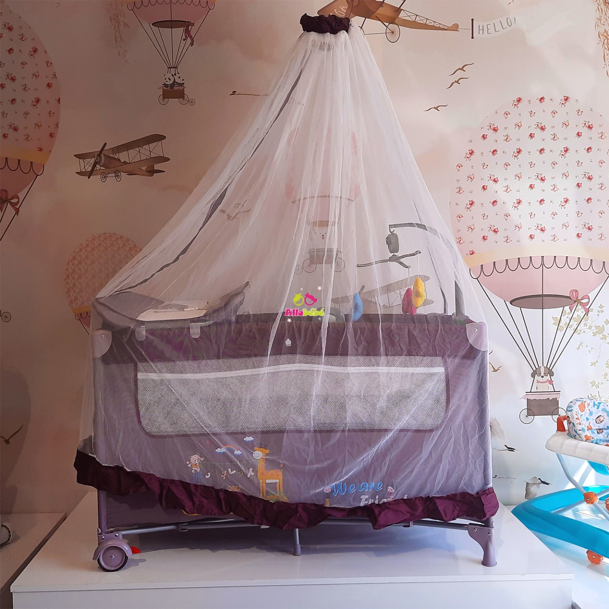 Lit Parc Plan A Langer Mobile Voile Moustiquaire Allobebe Maroc