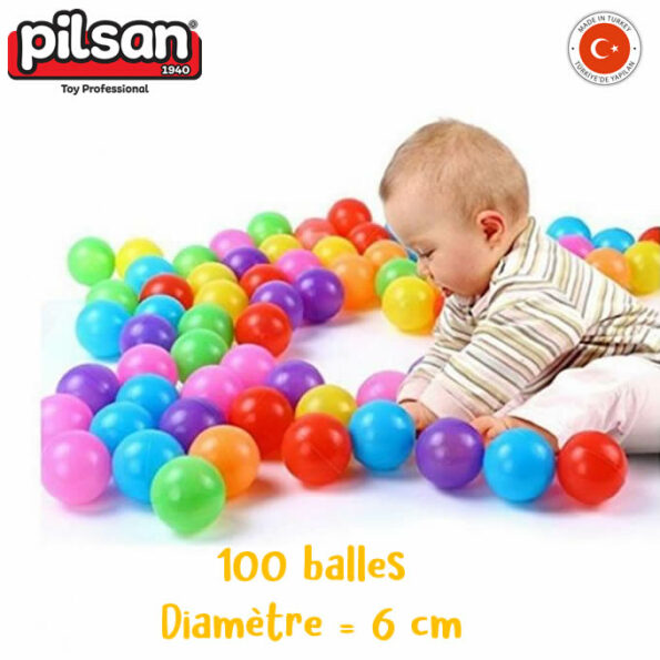 Sac 100 Balles de diamètre 6cm – Pilsan-0