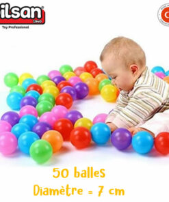 Sac 50 Balles de diamètre 7cm - Pilsan-0