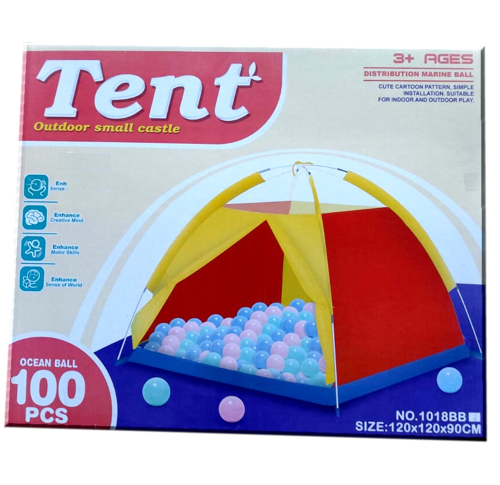 Tente canadienne de jeu pour bébé Multicolore + 100 balles