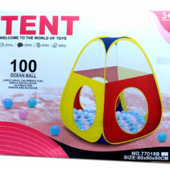 Tente de jeu pour bébé Multicolore + 100 balles-26919