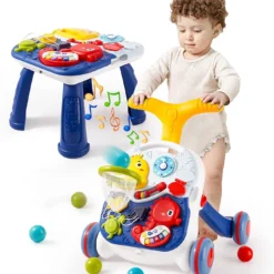 Trotteur 3 en 1 table de jeux