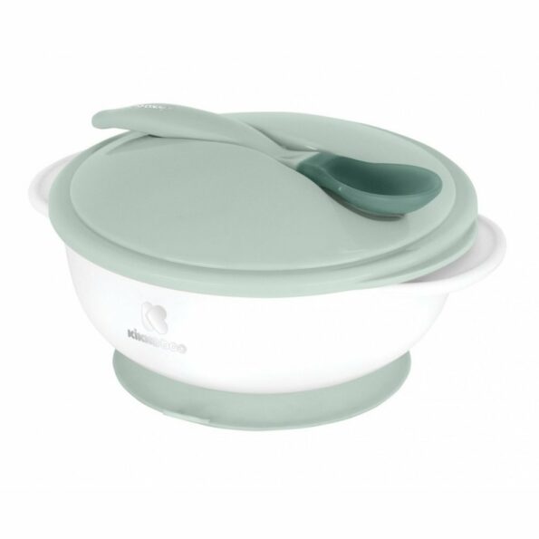 Bowl with heat sensing spoon Mint – Kikkabboo